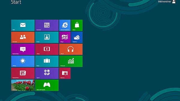 Beim neuen Startscreen von Windows 8 zeigen Live-Kacheln aktuelle Informationen wie Wetter, Börsenkurse und Termine.