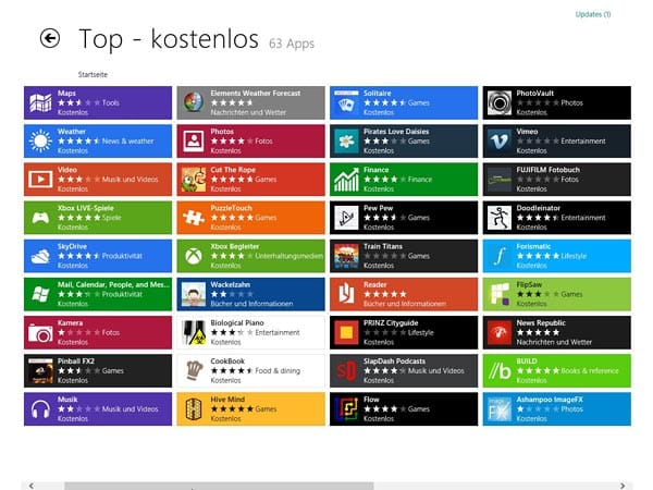 Windows 8 hat einen integrierten App-Store.