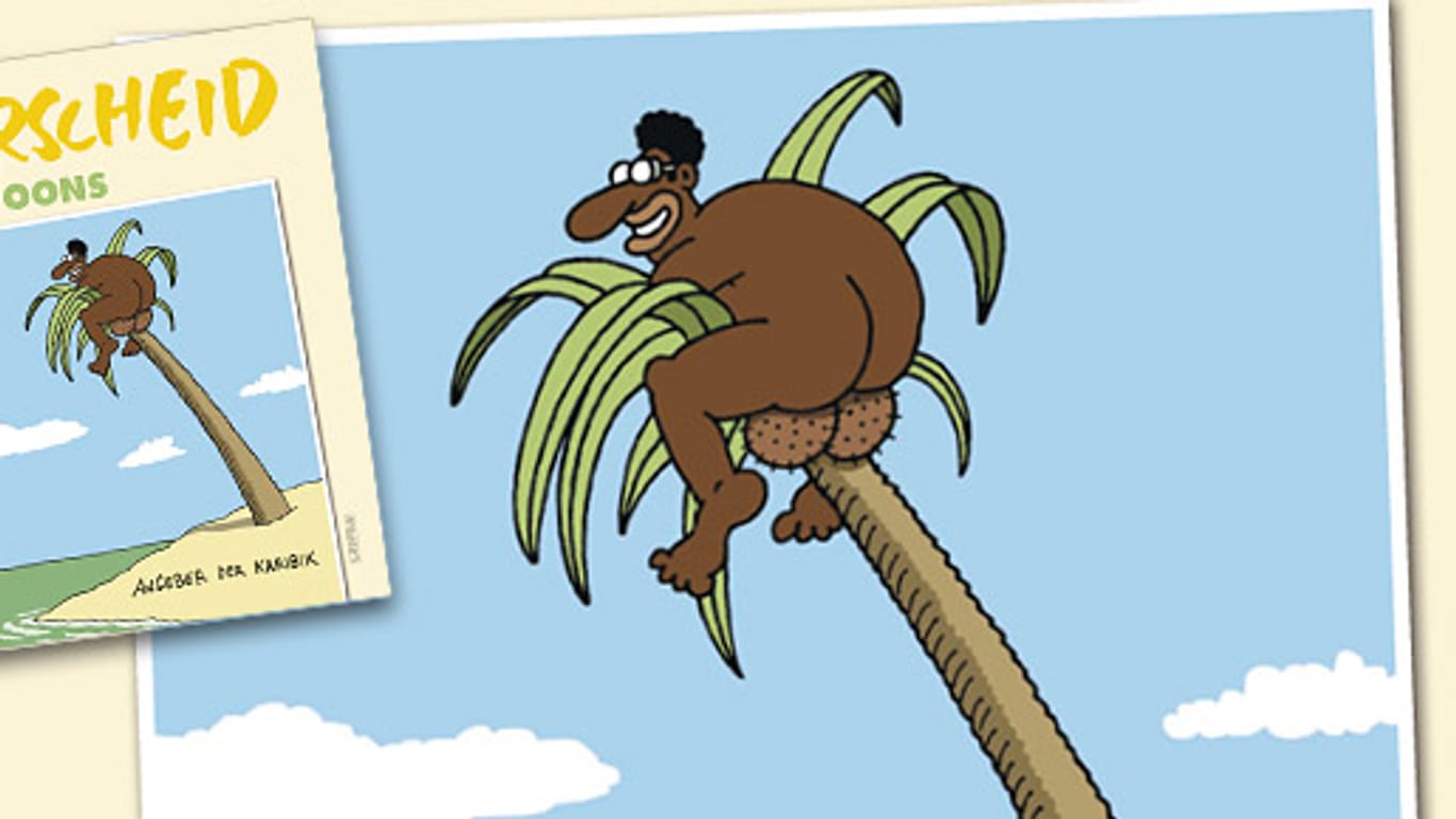 "Angeber der Karibik", das neue Cartoon-Buch von Perscheid.