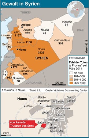 Laut UN sind bereits mehr als 7500 Menschen im Syrien-Konflikt getötet worden
