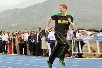 Usain Bolt und Prinz Harry beim Wettrennen