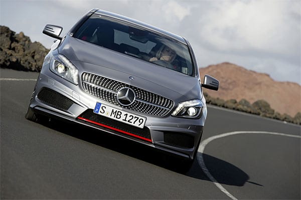 Sportlich zeigt sich auch die AMG-Version der neuen A-Klasse von Mercedes.