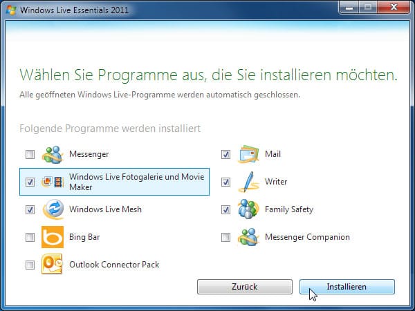 Windows Live Essentials - Kostenlose Erweiterung für Windows 7 und Vista