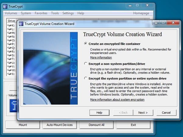 TrueCrypt- Kostenloser Datentresor für alle Windows-Versionen