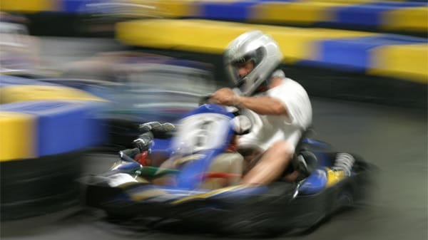 Go-Kart fahren beim Männerabend.