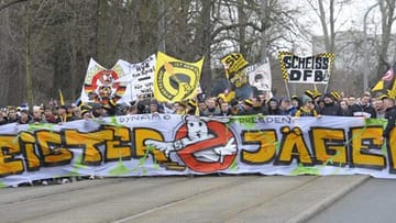 Die Fans von Dynamo Dresden vor der Partie gegen Ingolstadt.