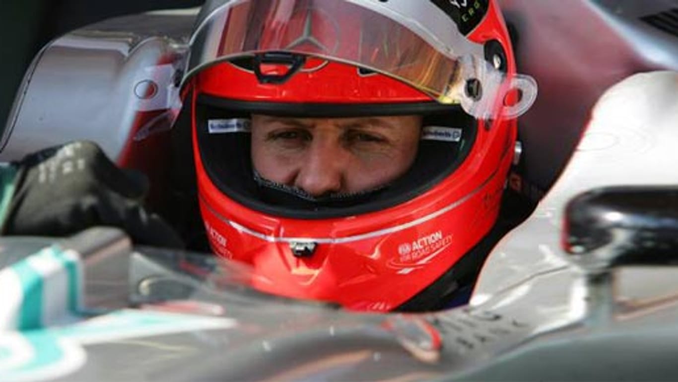 Michael Schumacher während der letzten Testfahrten in Barcelona.