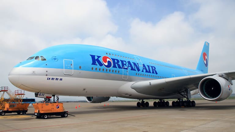 Die A380 der Korean Air