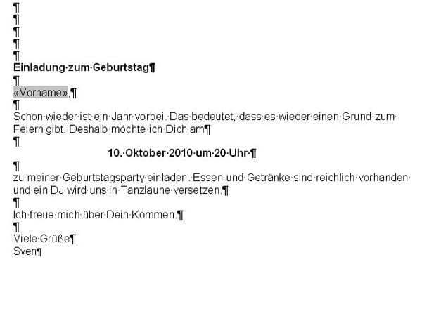 Serienbrief schreiben mit Office 2003