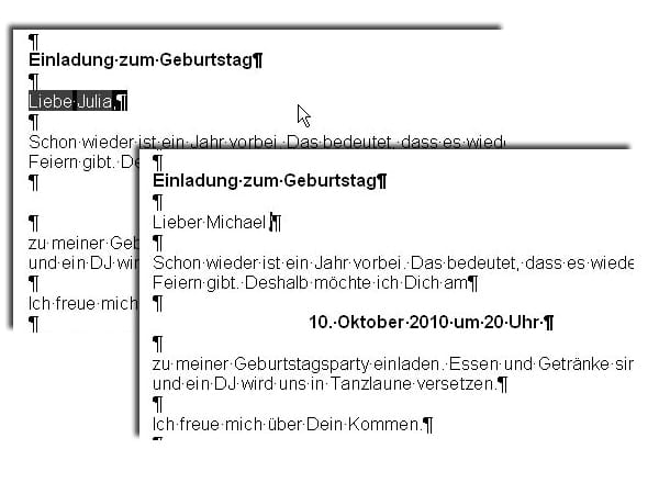 Serienbrief schreiben mit Office 2003