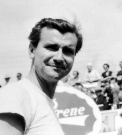 Helmut Niedermayr, geboren am 29. November 1915 und gestorben am 3. April 1985, fährt 1952 in der Formel 1 einen AFM.