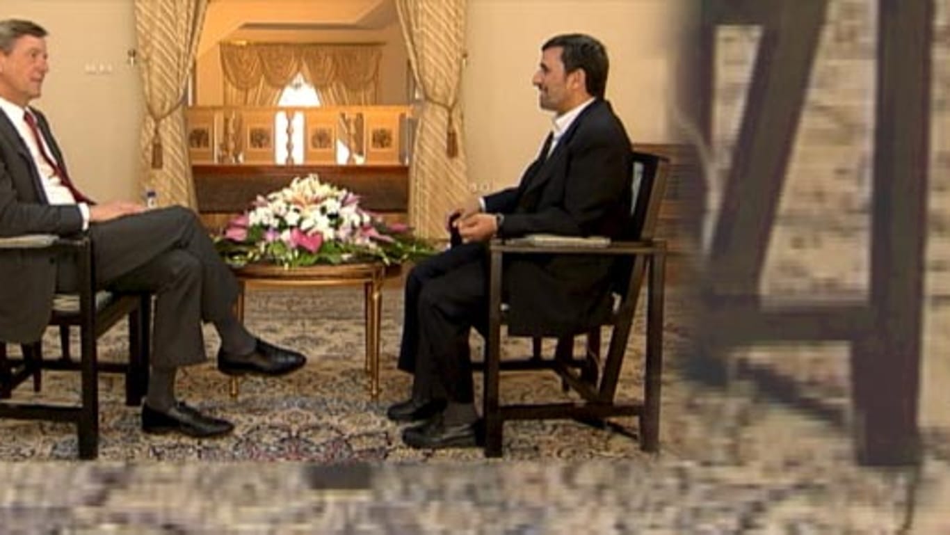 Interview: ZDF-Moderator Claus Kleber mit Mahmud Ahmadinedschad