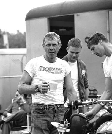 Steve McQueen war ein ausgesprochen guter Motorrad-Fahrer.
