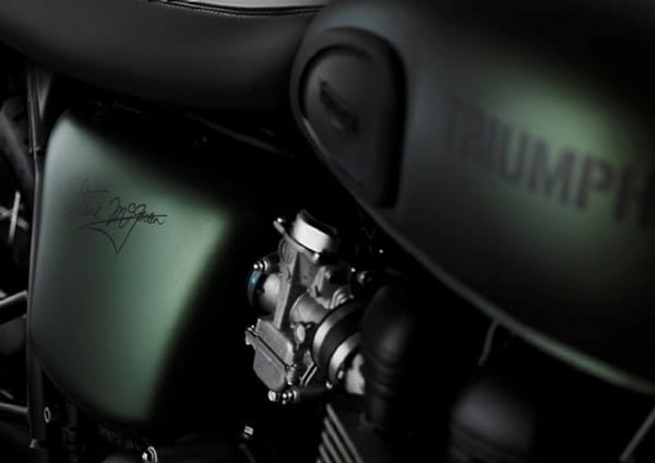 Die Triumph "Steve McQueen TM-Edition" steht ab Mai für rund 10.000 Euro beim Motorrad-Händler.