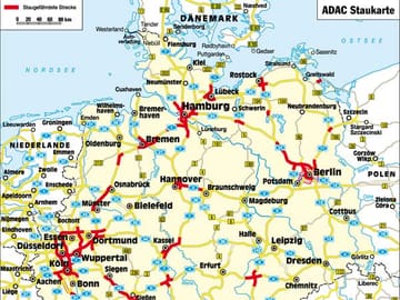 ADAC-Staukarte Für Deutschland