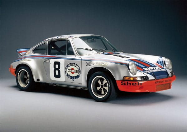Im Bild ein Porsche 911 RSR mit 330 PS aus dem Jahr 1973.