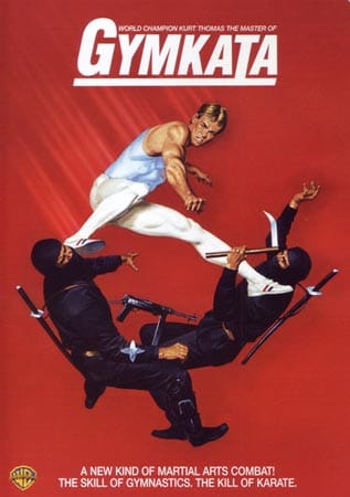 Eine neue Form der Kampfkunst, die eine Mischung aus Karate und Turnsport (?!) sein soll, versprechen uns die Zeilen auf dem Plakat zum Film "Gymkata" (1985), auch bekannt als "Asia Mission". Das klingt genauso entsetzlich, wie das Plakatmotiv aussieht.