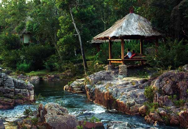 Die Blancaneaux Lodge in den Maya Mountains von Belize. Auch dieses Luxushotel gehört zu den Coppola Ressorts.