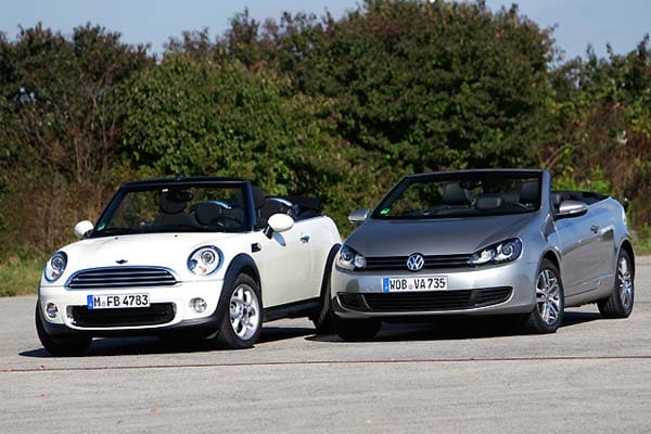 VW Golf Cabrio tritt gegen Mini One Cabrio an