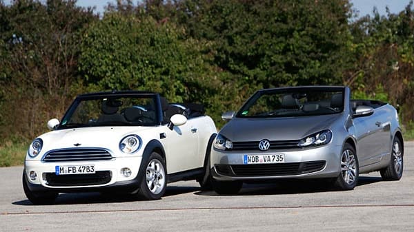 VW Golf Cabrio tritt gegen Mini One Cabrio an