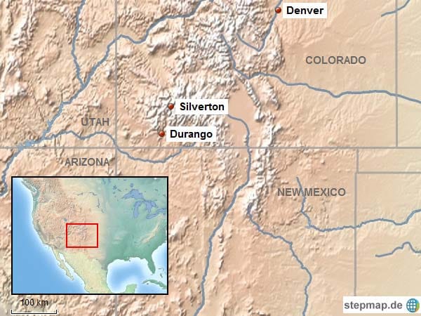 Das Problem damals: Wie kann man die Erzmengen aus über 3000 Meter hohen Gebirgstälern in Städte wie Denver (Colorado) und Santa Fé (New Mexico) befördern?