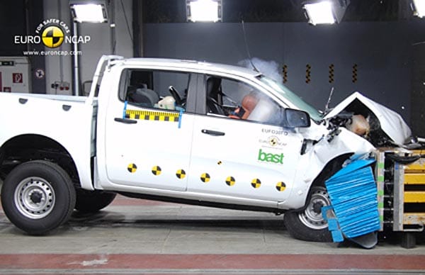 Als erster Pickup überhaupt schaffte der Ford Ranger fünf Sterne beim Euro-NCAP-Crashtest.
