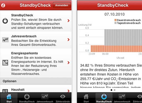 Grüne App: Standby-Check