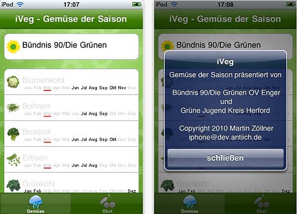 Grüne App: îVeg