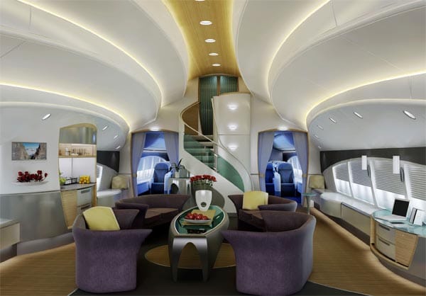 Noch luxuriöser geht es nur in der Boeing 747-8 zu. Allerdings handelt es sich hierbei nur um einen Design-Entwurf.