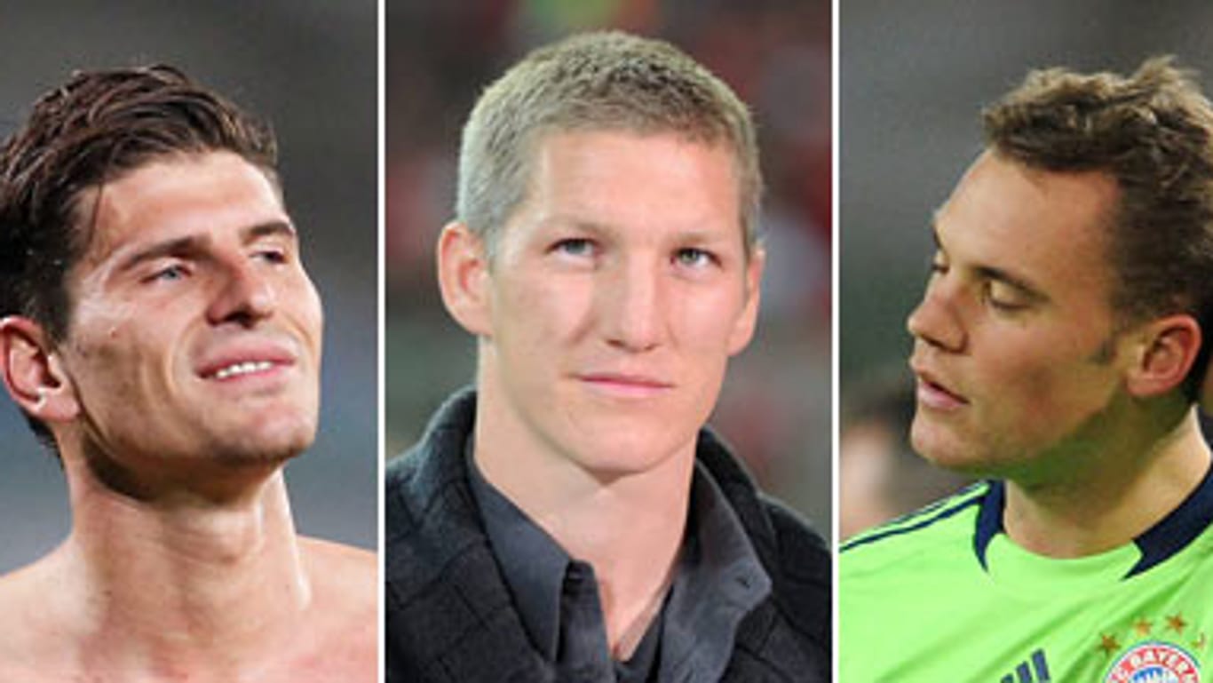 Mario Gomez, Bastian Schweinsteiger und Manuel Neuer sind einer Umfrage zufolge die erotischsten Kicker der National-Elf.
