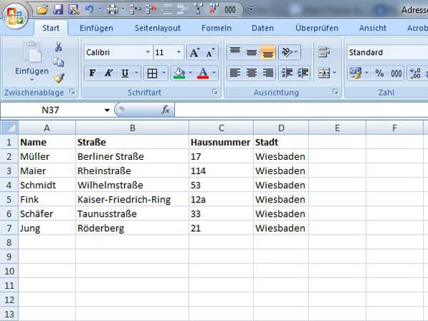 Excel-Spalten mit Inhalt zusammenfassen