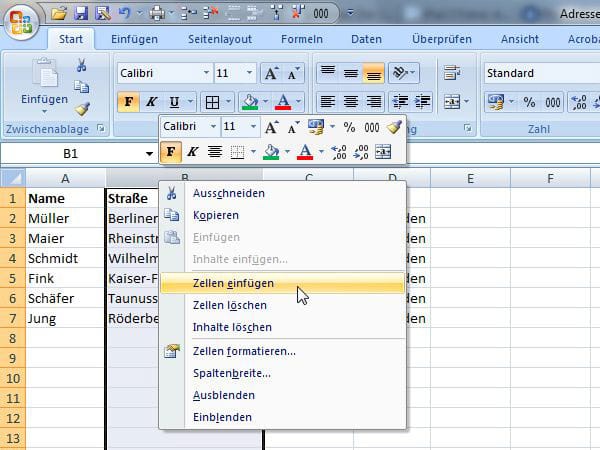 Excel-Spalten mit Inhalt zusammenfassen