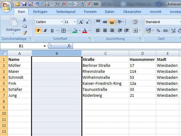 Excel-Spalten mit Inhalt zusammenfassen