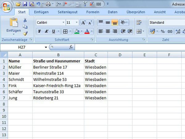 Excel-Spalten mit Inhalt zusammenfassen