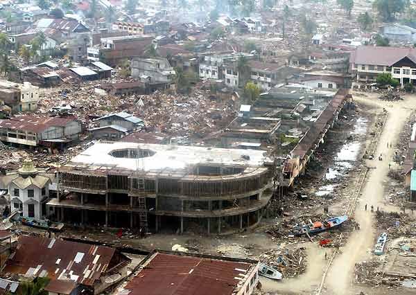So sah die indonesische Stadt Banda Aceh nach dem Tsunami 2004 aus.