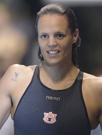 Erfolgreiche Wassernixe: Bei den Olympischen Sommerspielen 2004 in Athen gewann die Französin Laure Manaudou die Goldmedaille über 400 Meter Freistil.