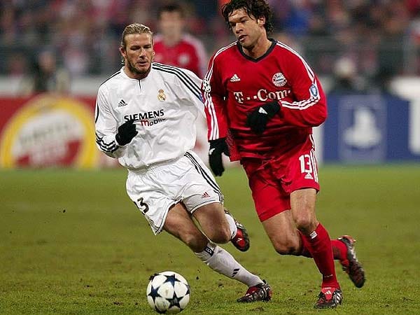 Es ist die Zeit neuer Gesichter. Beim FC Bayern zieht Michael Ballack (re.) die Fäden im Mittelfeld. Real hat sein weißes Ballett zusammen. Neben David Beckham (li.) und natürlich Raul...