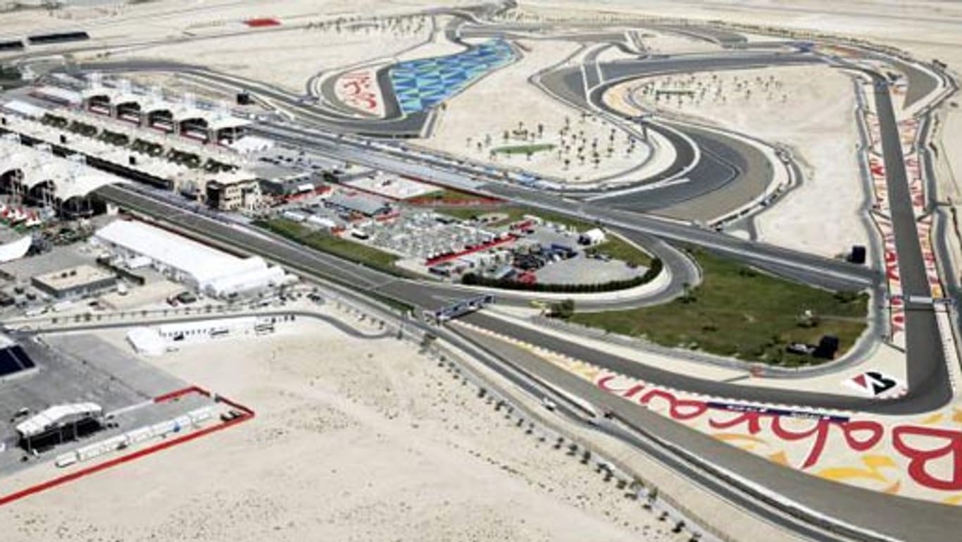Ein Blick auf die Strecke des Bahrain International Circuit.