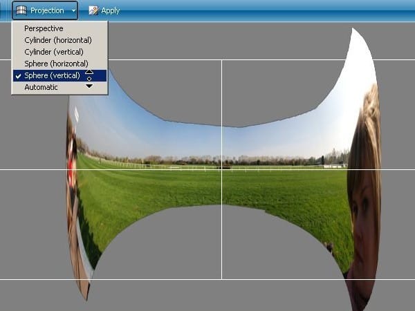 Darüber hinaus kann das Panoramabild noch im Detail angepasst werden – beispielsweise lässt sich der Horizont begradigen oder mit Sphere eine kugelförmige Verzerrung schaffen.