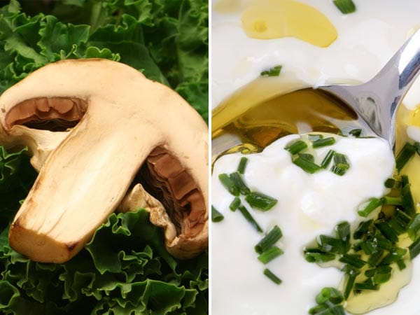 Pilzsalat und Joghurtdressing – zusammen gegen Osteoporose