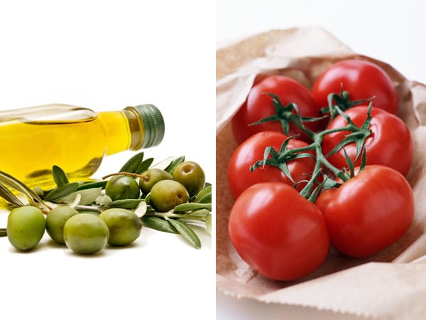 Tomaten mit Olivenöl – sorgen für schöne Haut