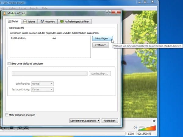 Dateien mit VLC konvertieren