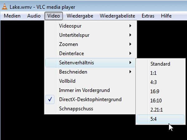 Videos im VLC media player als Wallpaper abspielen