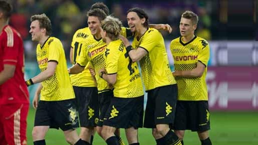 Dortmunder Jubel nach dem Sieg über Bayern München.