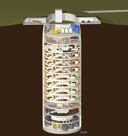 Hochhaus unter der Erde: Der Luxusbunker "Doomsday Shelter"