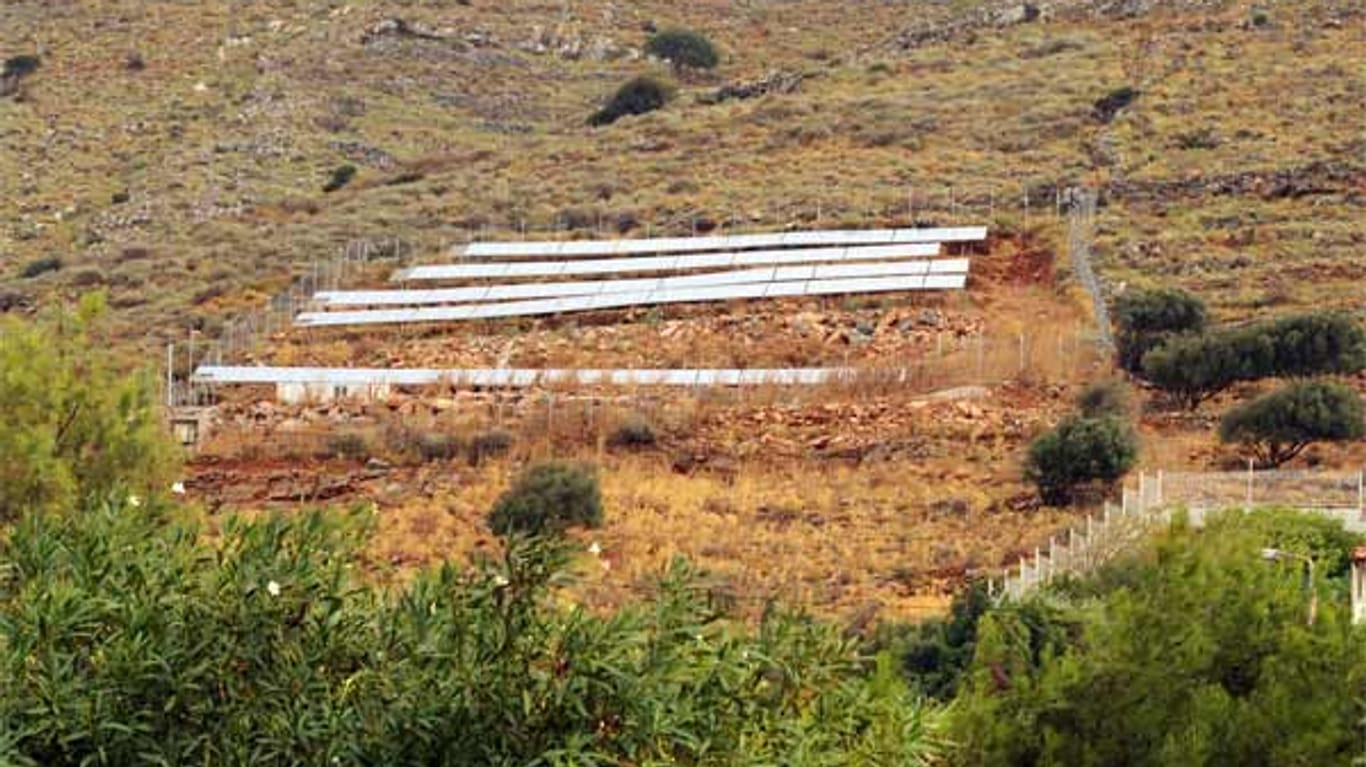 Solaranlage auf der griechischen Insel Kreta