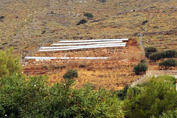 Solaranlage auf der griechischen Insel Kreta