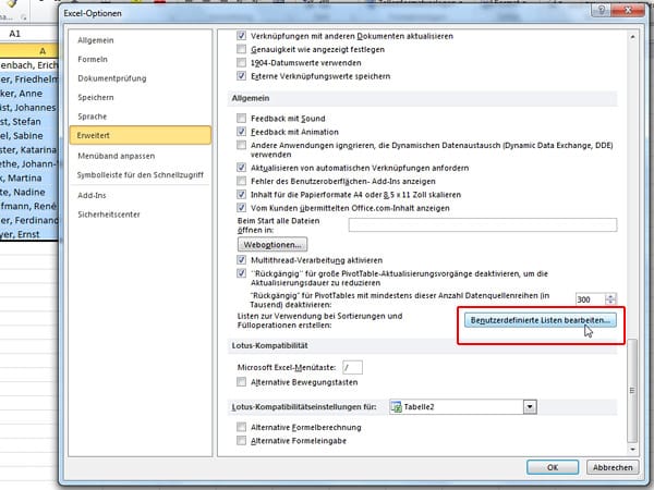 Datenreihen ausfüllen mit Excel 2010 und 2007