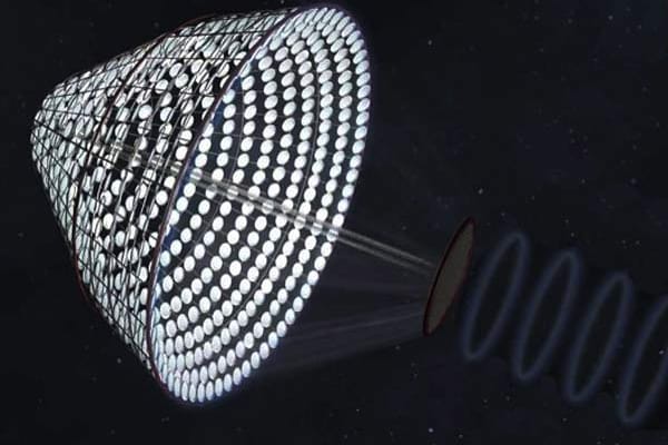 Sieht aus wie eine Designer-Lampe: SPS-ALPHA soll Solarstrom im All sammeln