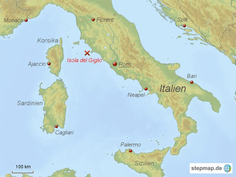 Die Insel-Gemeine liegt in der toskanischen Provinz Grosseto in Italien.